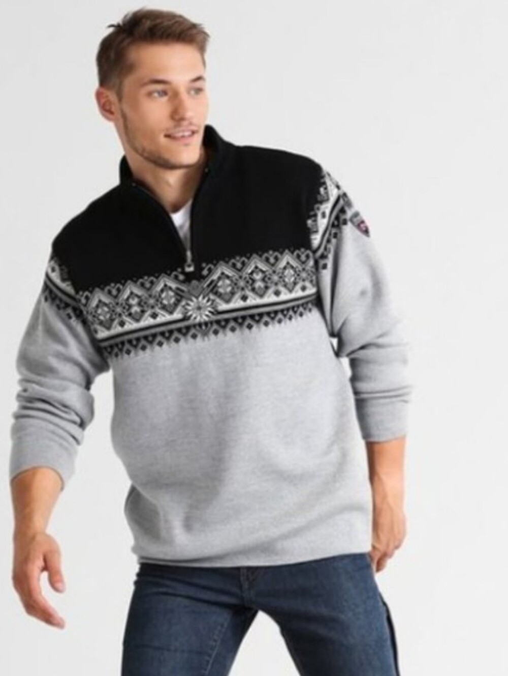 Dale of Norway St. Moritz Wool Nordic Quarter-Zip Sweater Medium